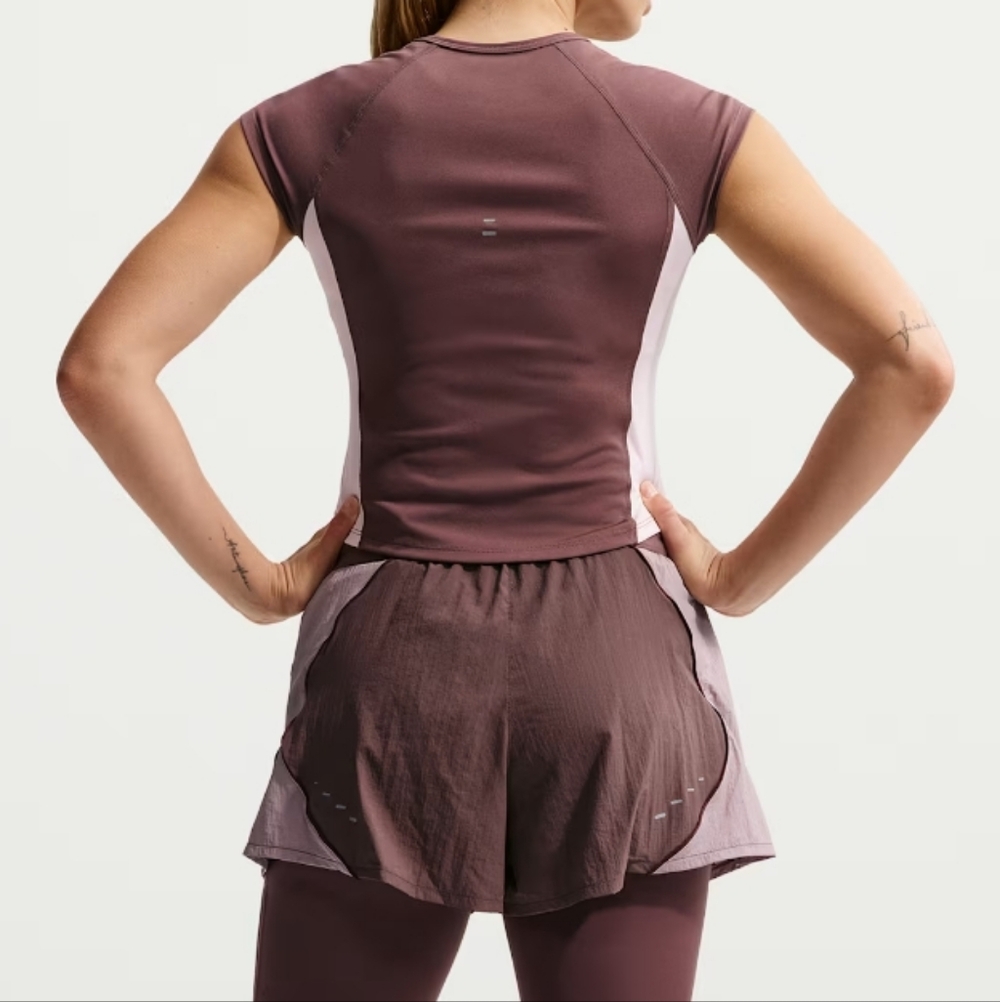 Nike Women's Swift Repel High-waisted Brief Lined Running Shorts sz LRG - Picture 4 of 16